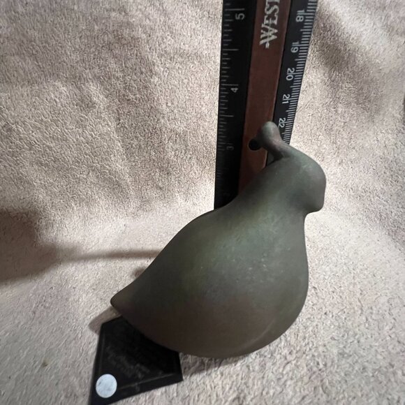 Artist Signed Iridescent Raku Pottery Quail sculpture figurine bird - Picture 6 of 14